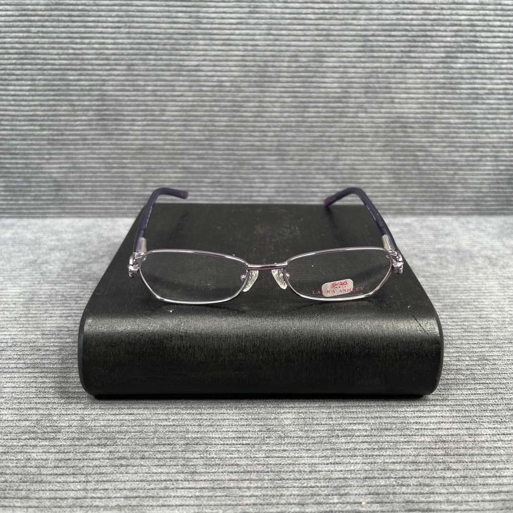 Laura Ashley Girls Darling y2k Eyeglass Frames Violet Purple Rectangular 120mm